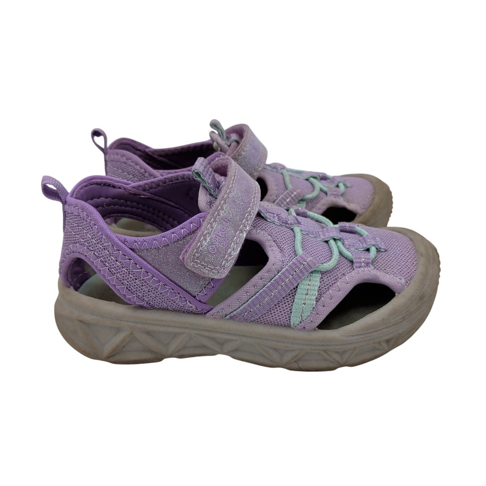 OshKosh Abe Purple Glitter Washable Water Sandals Kids Girls Size 9 ABE/OS24G18H